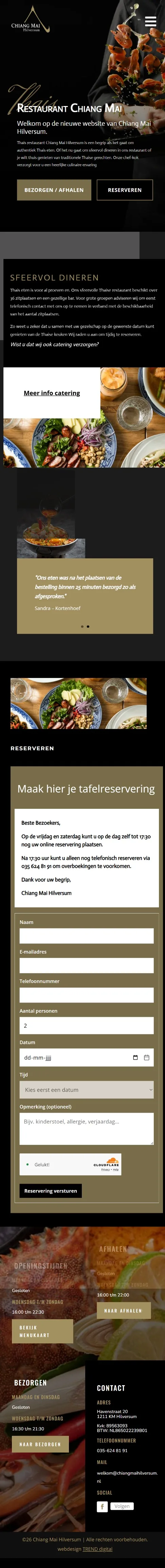 Mobiele homepage van Chiang Mai Hilversum